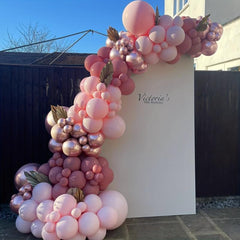 170pcs Pink Metallic Rose Gold Balloon Arch Garland Kit for Events