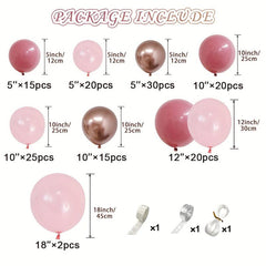 170pcs Pink Metallic Rose Gold Balloon Arch Garland Kit for Events