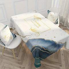 Elk Letter Table Cloth Waterproof Tea Party Decor