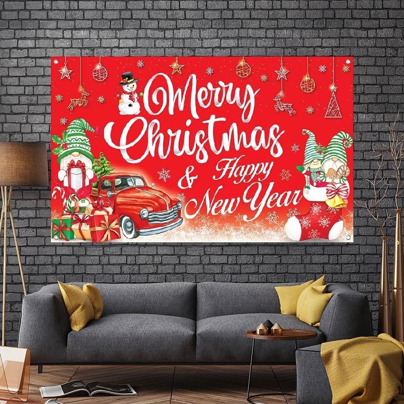 Merry Christmas Banner 109x179cm for Decorations