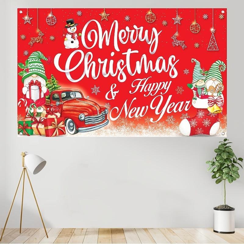 Merry Christmas Banner 109x179cm for Decorations