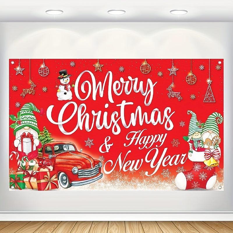 Merry Christmas Banner 109x179cm for Decorations