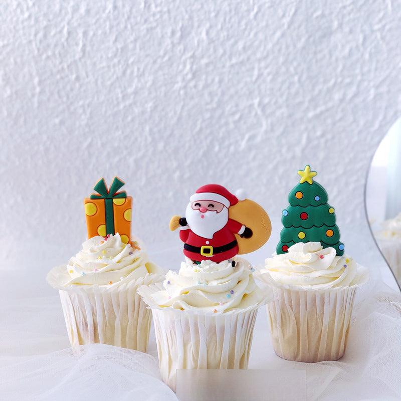 8pcs Christmas Cupcake Topper, Welcome Guests Dessert Decoration