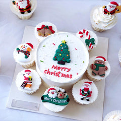 8pcs Christmas Cupcake Topper, Welcome Guests Dessert Decoration