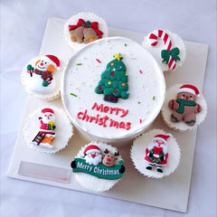 8pcs Christmas Cupcake Topper, Welcome Guests Dessert Decoration