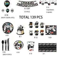Game Theme Birthday Party Decoration Set