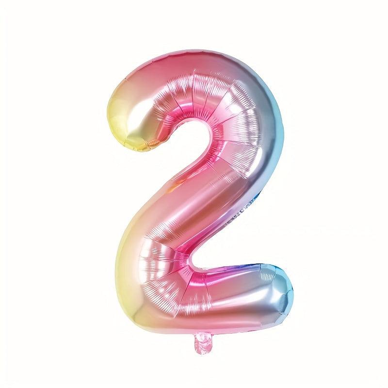 30 inch Gradient Number Aluminum Film Balloon Birthday Party Decoration