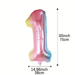 30 inch Gradient Number Aluminum Film Balloon Birthday Party Decoration