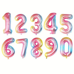 30 inch Gradient Number Aluminum Film Balloon Birthday Party Decoration