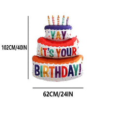 1pcs High Cake Series Aluminum Balloons Assorted Birthday Party Decor