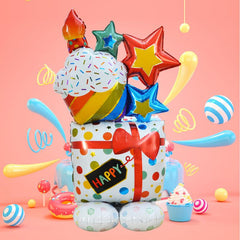 1pcs High Cake Series Aluminum Balloons Assorted Birthday Party Decor