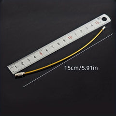 5pcs Stainless Steel Keychain Keyring with Screw Locking Key Chain