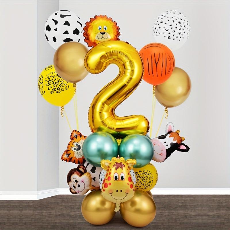 Forest Animal Party Balloon Set for Birthday and Carnival Decor