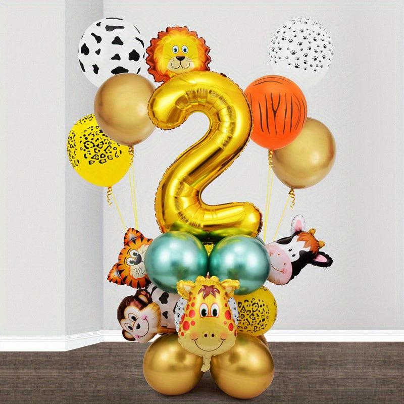 Forest Animal Party Balloon Set for Birthday and Carnival Decor