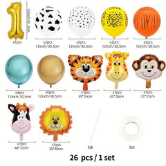 Forest Animal Party Balloon Set for Birthday and Carnival Decor