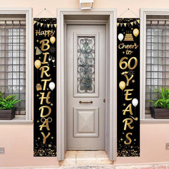 60th Birthday Party Decorations Cheers To 60 Years Banner 60th Party Decorations
