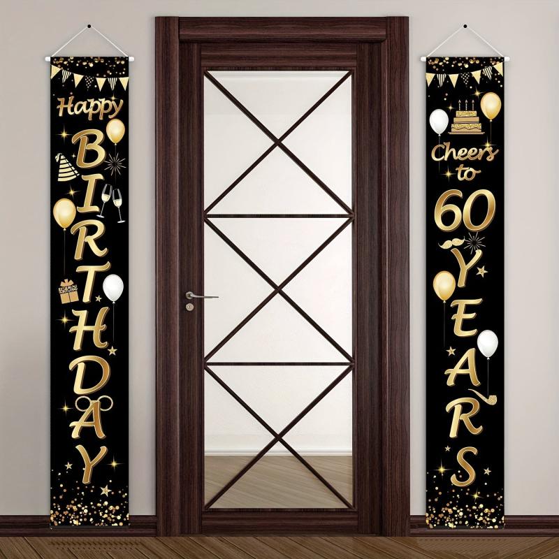 60th Birthday Party Decorations Cheers To 60 Years Banner 60th Party Decorations