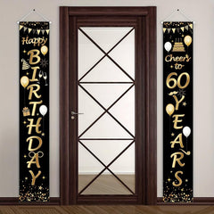 60th Birthday Party Decorations Cheers To 60 Years Banner 60th Party Decorations