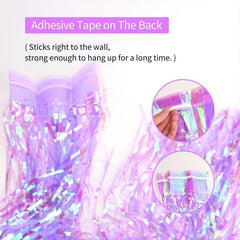 Colorful Purple Rain Silk Door Curtain for Wedding Engagement Bridal Gift