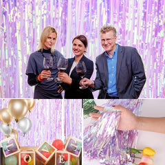 Colorful Purple Rain Silk Door Curtain for Wedding Engagement Bridal Gift