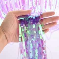Colorful Purple Rain Silk Door Curtain for Wedding Engagement Bridal Gift