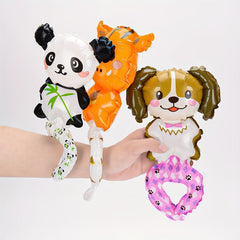 10pc Safari Balloon Animal Zoo Wrist Bracelets for Birthday Party Assorted Style