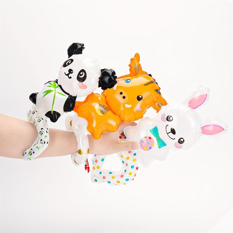 10pc Safari Balloon Animal Zoo Wrist Bracelets for Birthday Party Assorted Style