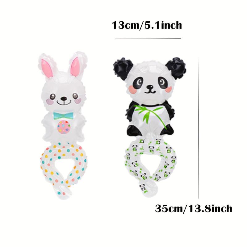 10pc Safari Balloon Animal Zoo Wrist Bracelets for Birthday Party Assorted Style