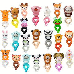 10pc Safari Balloon Animal Zoo Wrist Bracelets for Birthday Party Assorted Style