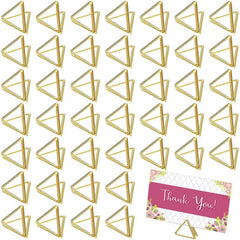 100pcs Triangle Shape Place Card Holder Clip Mini Metal Table Number Holder