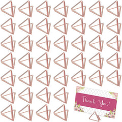 100pcs Triangle Shape Place Card Holder Clip Mini Metal Table Number Holder