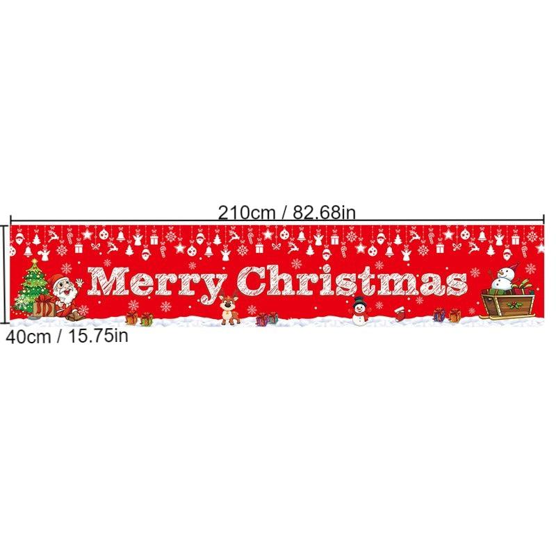 Christmas Porch Sign 15.7 x 70.87 Banner Indoor Outdoor Decoration