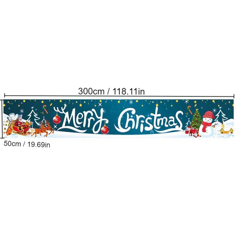 Christmas Porch Sign 15.7 x 70.87 Banner Indoor Outdoor Decoration