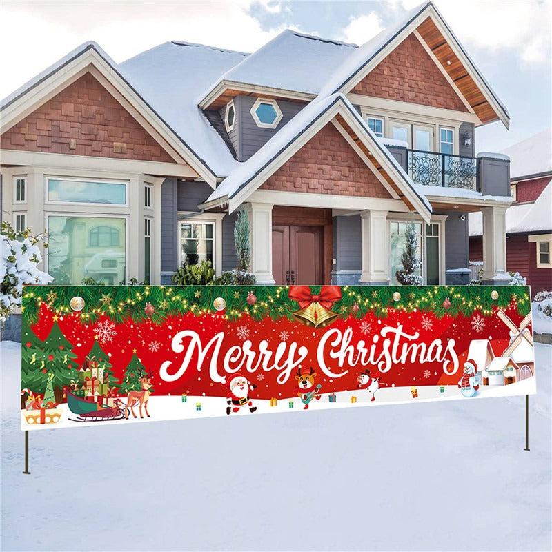 Christmas Porch Sign 15.7 x 70.87 Banner Indoor Outdoor Decoration