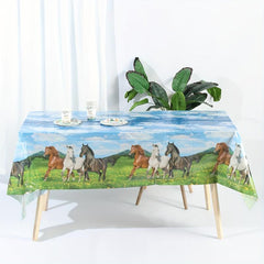 Kentucky Derby Party Tablecloth Disposable Horse Race Decor