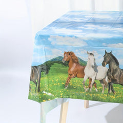 Kentucky Derby Party Tablecloth Disposable Horse Race Decor