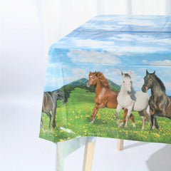 Kentucky Derby Party Tablecloth Disposable Horse Race Decor