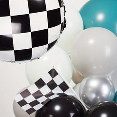 130pc Racing Balloon Garland Set - Quick Decor with Green & Black Balloons