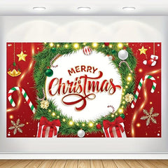 Red Merry Christmas Banner 109x179cm Decoration