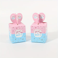 10pcs Pink Gender Reveal Candy Box Baby Shower Supplies