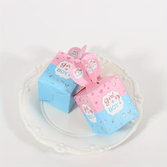 10pcs Pink Gender Reveal Candy Box Baby Shower Supplies