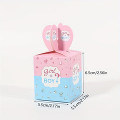 10pcs Pink Gender Reveal Candy Box Baby Shower Supplies