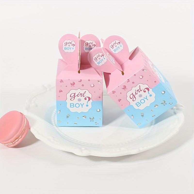 10pcs Pink Gender Reveal Candy Box Baby Shower Supplies