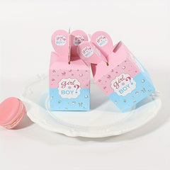 10pcs Pink Gender Reveal Candy Box Baby Shower Supplies