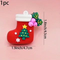 3D Christmas Doll Keychain - Cute Soft Rubber Christmas Gift