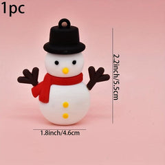 3D Christmas Doll Keychain - Cute Soft Rubber Christmas Gift