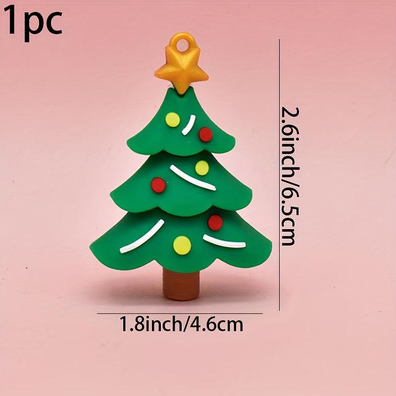 3D Christmas Doll Keychain - Cute Soft Rubber Christmas Gift