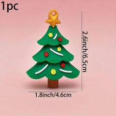 3D Christmas Doll Keychain - Cute Soft Rubber Christmas Gift