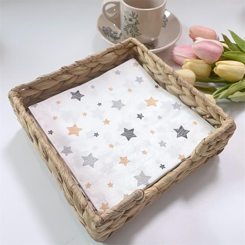 20pcs Star Printed Party Napkins Birthday Party Decoration Napkins