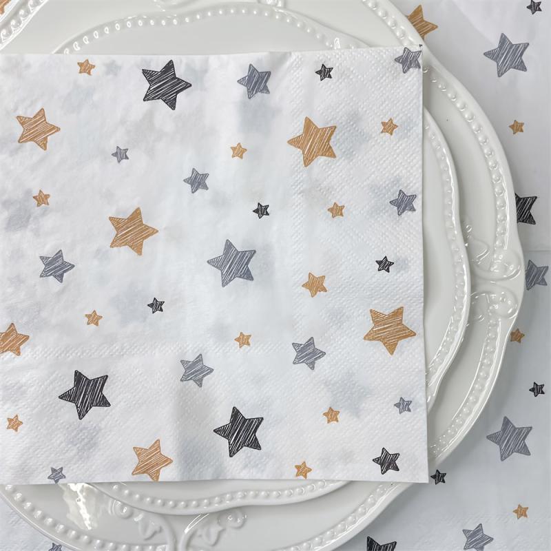 20pcs Star Printed Party Napkins Birthday Party Decoration Napkins